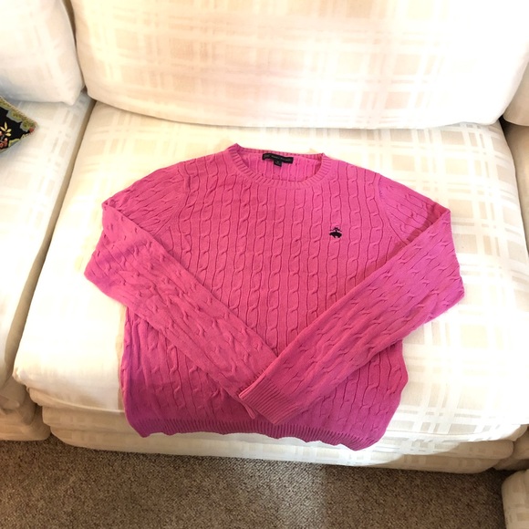 Brooks Brothers Pink Cable knit sweater. Size M - Picture 3 of 6